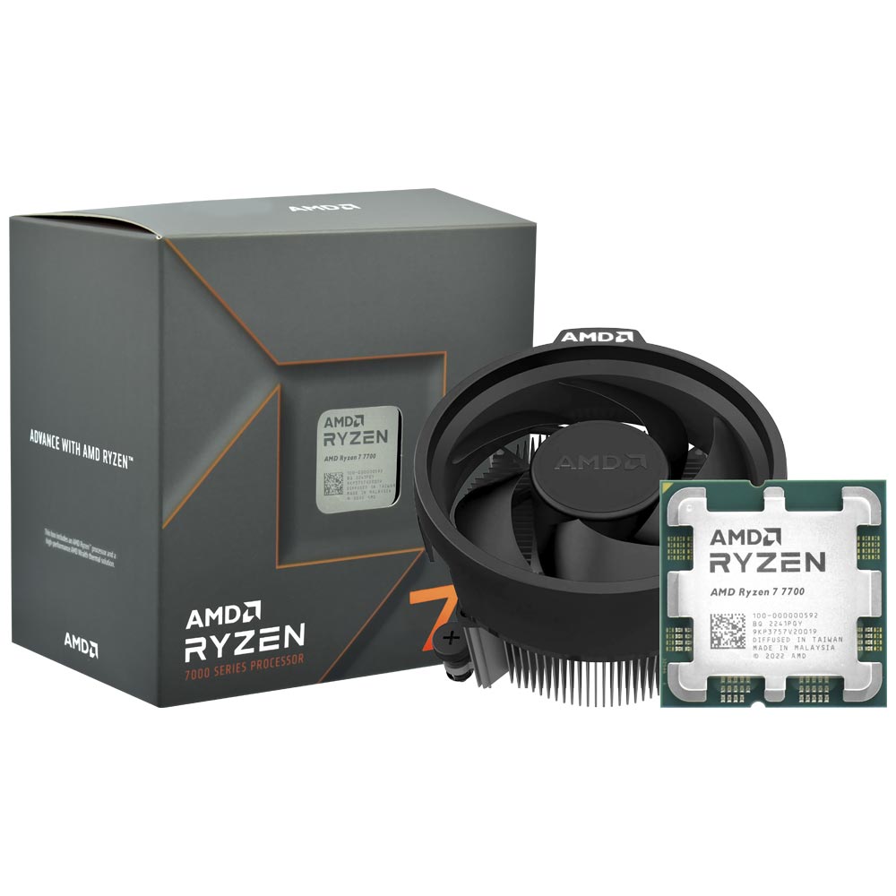 AMD Ryzen 7 7700 100-100000592SBX procesador AM5 con cooler y CPU