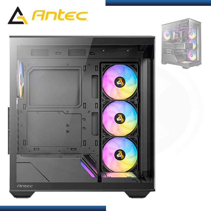 Gabinete Antec Constellation C3 Argb, Midi - Tower, Atx/Micro - Atx/Mini - Itx, Usb 2.0/3.0, Sin Fuente, 4 Ventiladores Instalados, Negro de Antec | first_variant_option_1 — Envío inmediato