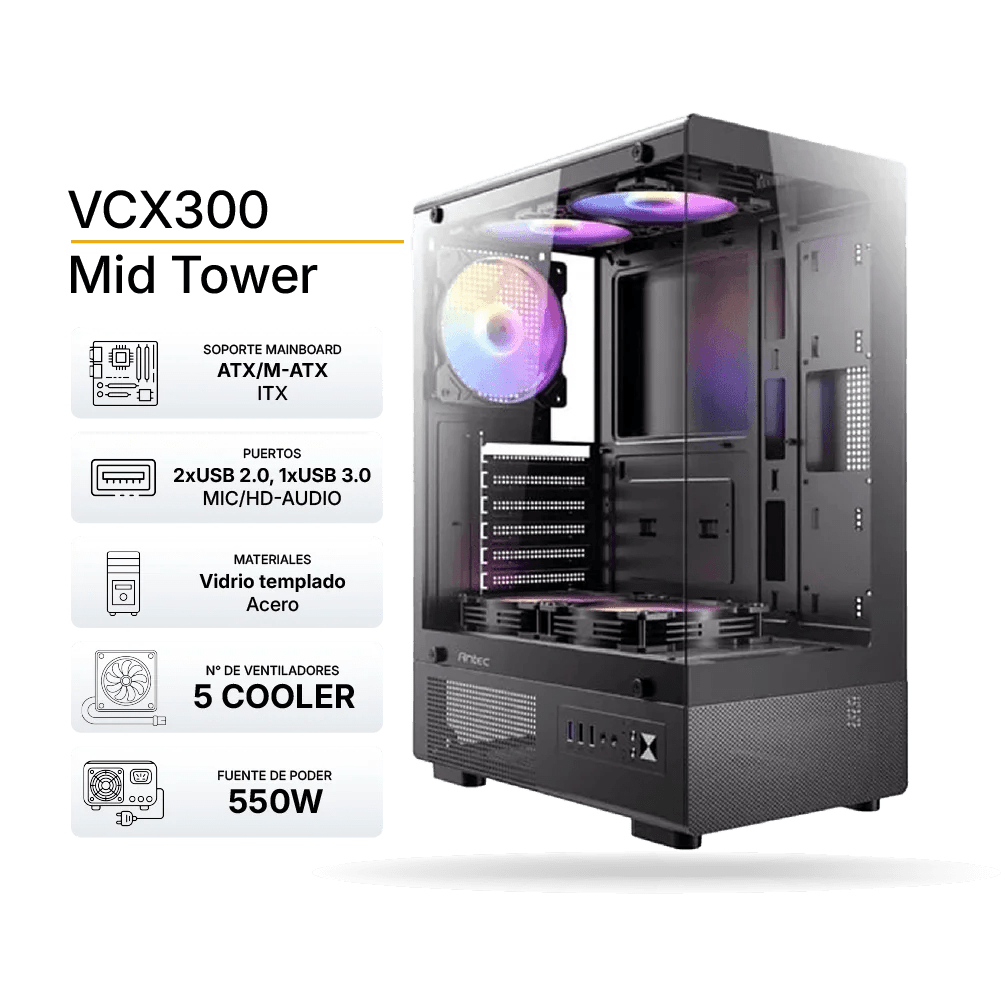 Gabinete Antec VCX300 0-761345-10252-0 vista principal