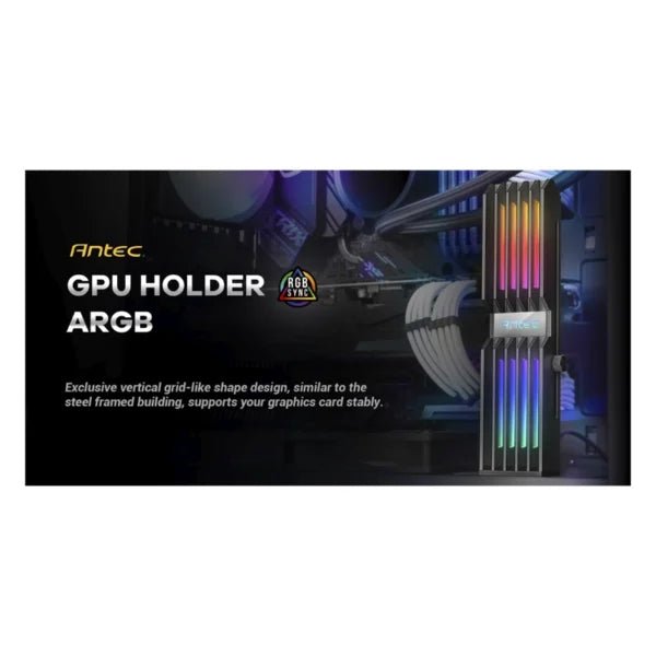 ANTEC SOPORTE PARA TARJETA GRÁFICA AT - GPUH - ARGB - BK, NEGRO 0-761345-77705-6 - SMART BUSINESS