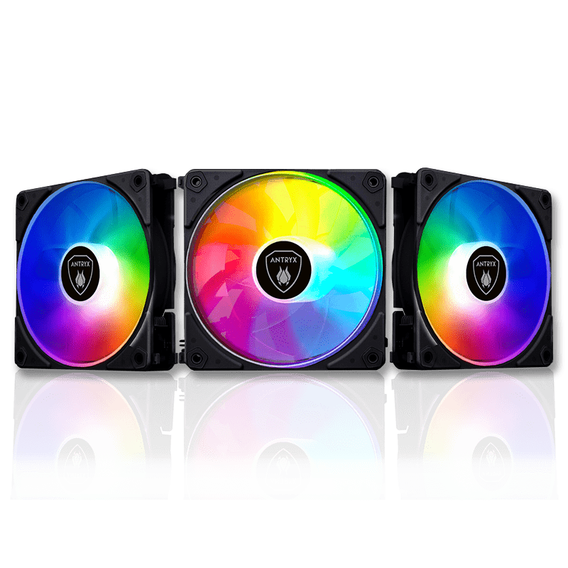 ANTRYX LYNK FAN LF120 ARGB NEGRO MODULAR 3 EN 1 COOLER PARA CASE 120MM + CONTROLADOR (PN:AAK-LF120KX3C) - SMART BUSINESS