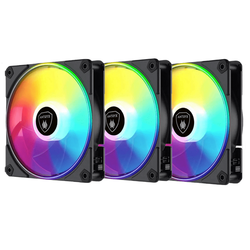 ANTRYX LYNK FAN LF120 ARGB NEGRO MODULAR 3 EN 1 COOLER PARA CASE 120MM + CONTROLADOR (PN:AAK-LF120KX3C) - SMART BUSINESS