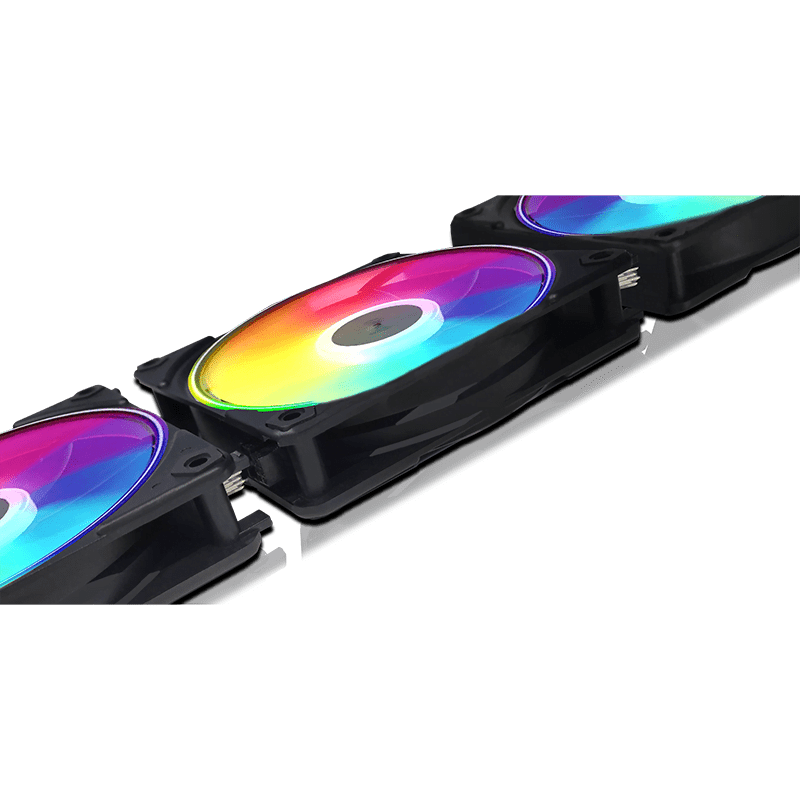 ANTRYX LYNK FAN LF120 ARGB NEGRO MODULAR 3 EN 1 COOLER PARA CASE 120MM + CONTROLADOR (PN:AAK-LF120KX3C) - SMART BUSINESS