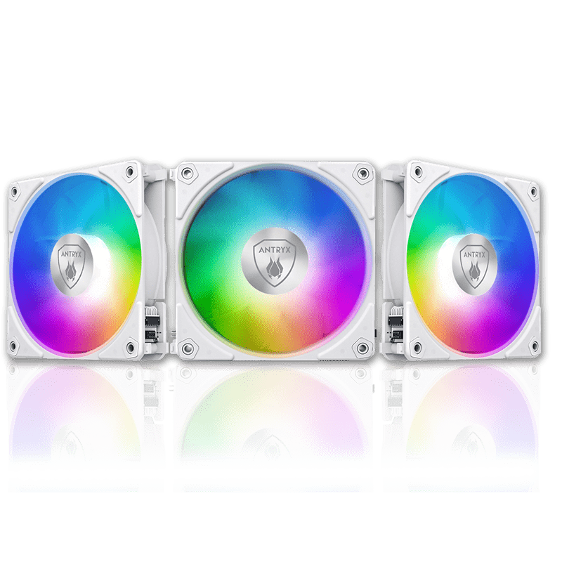 COOLER PARA CASE + MODULO DE CONTROL ANTRYX LINK FAN LF120 WHITE, 120 X3, MODULAR, C/CONTROL(AAK-LF120WX3C) - SMART BUSINESS