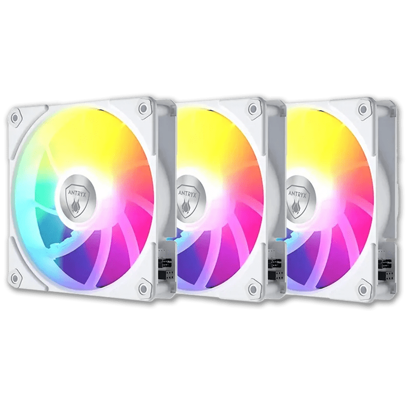 COOLER PARA CASE + MODULO DE CONTROL ANTRYX LINK FAN LF120 WHITE, 120 X3, MODULAR, C/CONTROL(AAK-LF120WX3C) - SMART BUSINESS