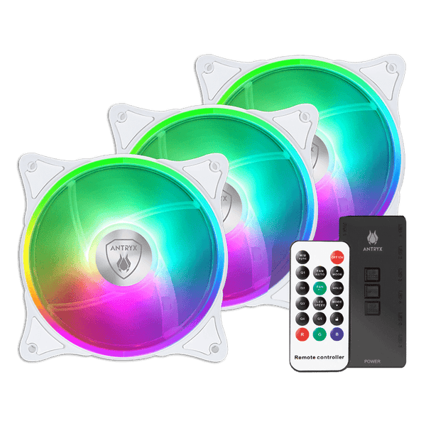 KIT ARGB ANTRYX SPECTRUM 310 BLANCO, 120MM X 3, C/ CONTROLADOR (P.N.: AAK-CSDF310W) - SMART BUSINESS