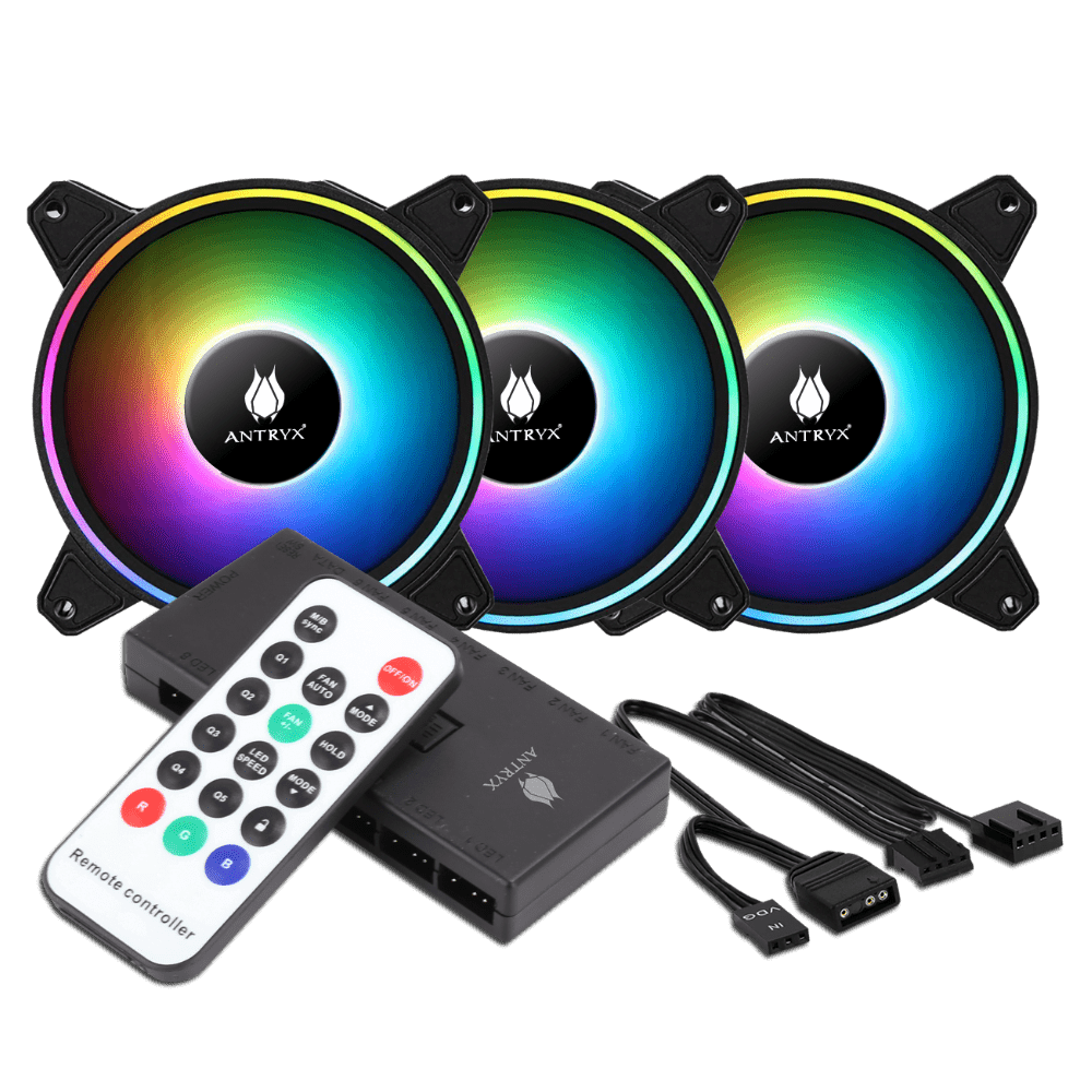 KIT ARGB ANTRYX SPECTRUM 310 NEGRO, 120MM X 3, C/ CONTROLADOR (P.N.: AAK-SP310) - SMART BUSINESS
