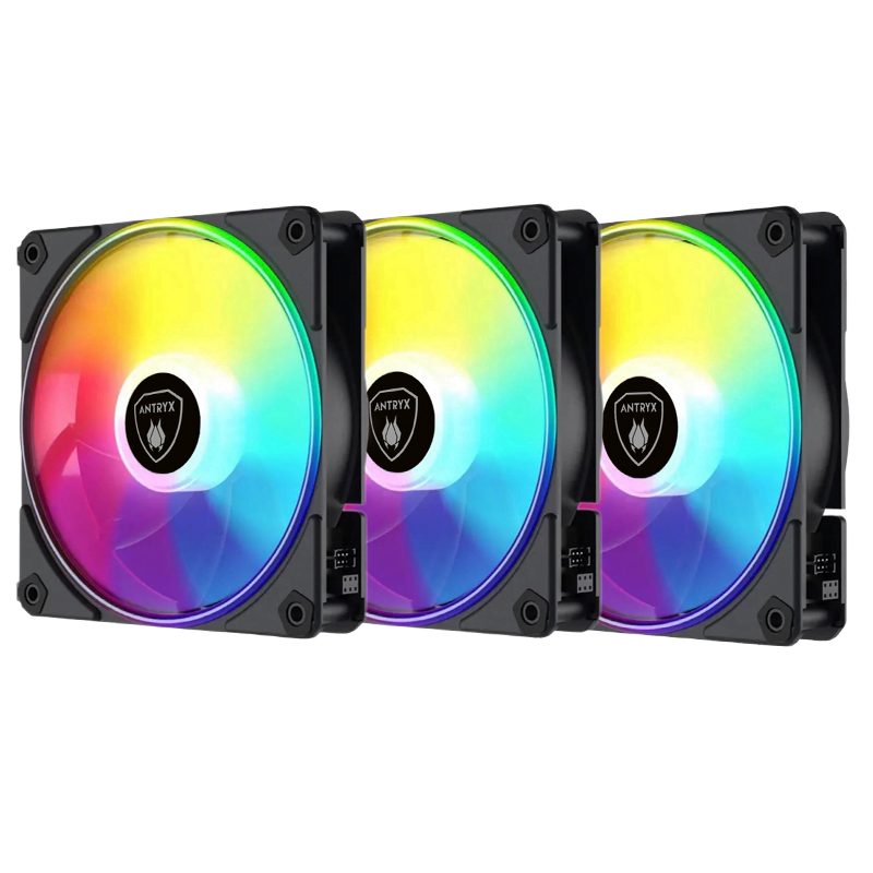 ANTRYX LYNK FAN LF120 ARGB NEGRO MODULAR 3 EN 1 COOLER PARA CASE 120MM + CONTROLADOR (PN:AAK-LF120KX3C) - SMART BUSINESS