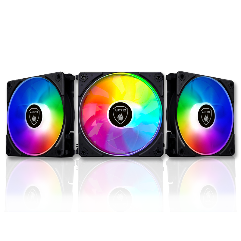 ANTRYX LYNK FAN LF120 ARGB NEGRO MODULAR 3 EN 1 COOLER PARA CASE 120MM + CONTROLADOR (PN:AAK-LF120KX3C) - SMART BUSINESS