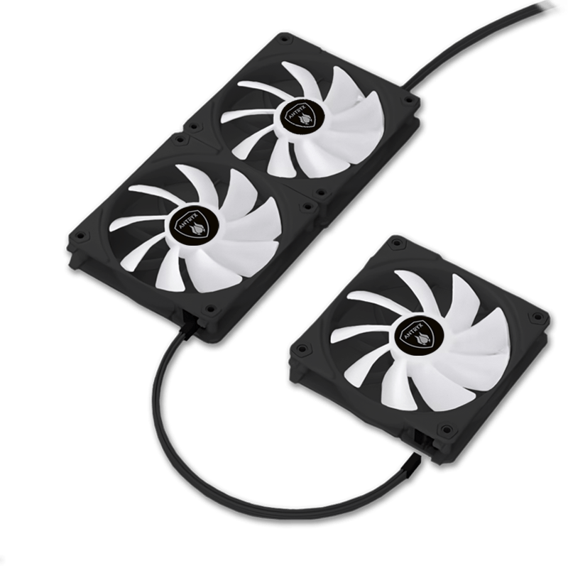 ANTRYX LYNK FAN LF120 ARGB NEGRO MODULAR 3 EN 1 COOLER PARA CASE 120MM + CONTROLADOR (PN:AAK-LF120KX3C) - SMART BUSINESS