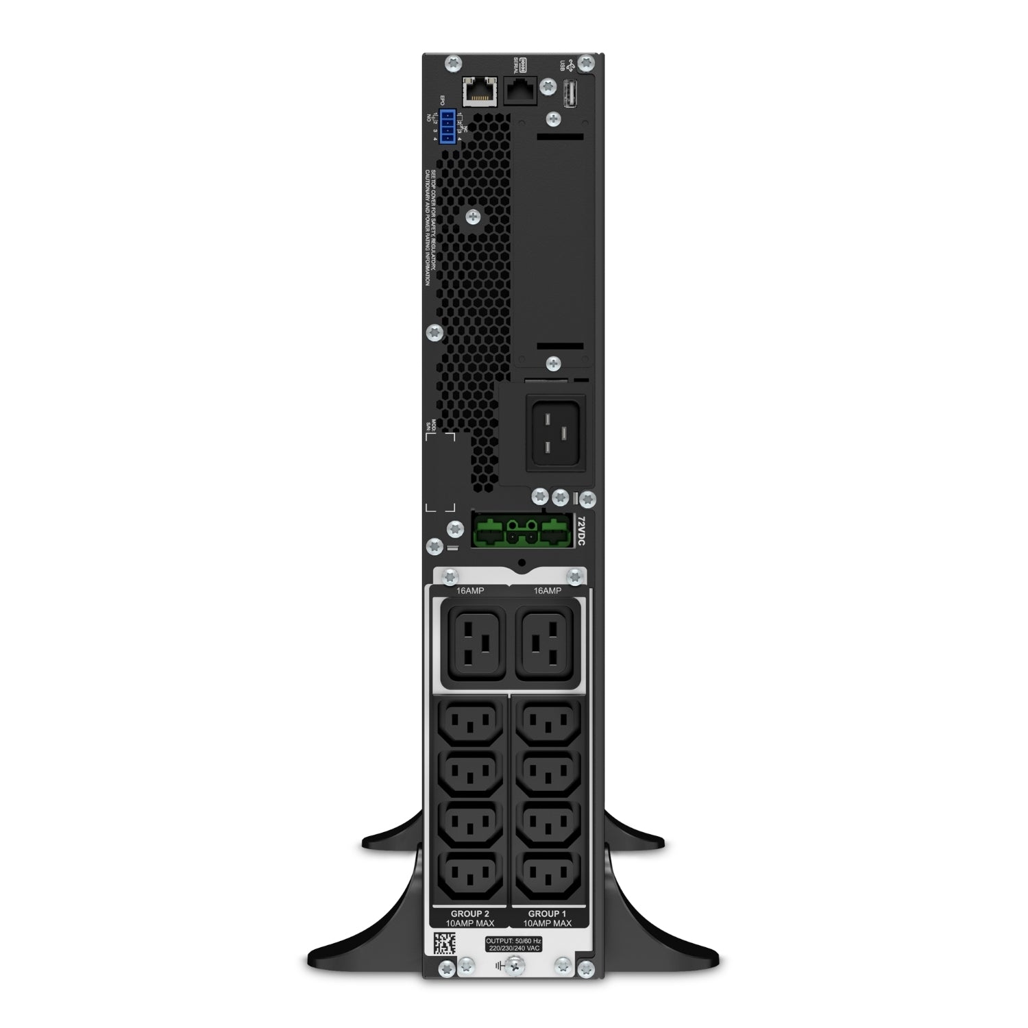 APC Smart-UPS SRT2200XLI UPS online 2200VA vista posterior conexiones IEC