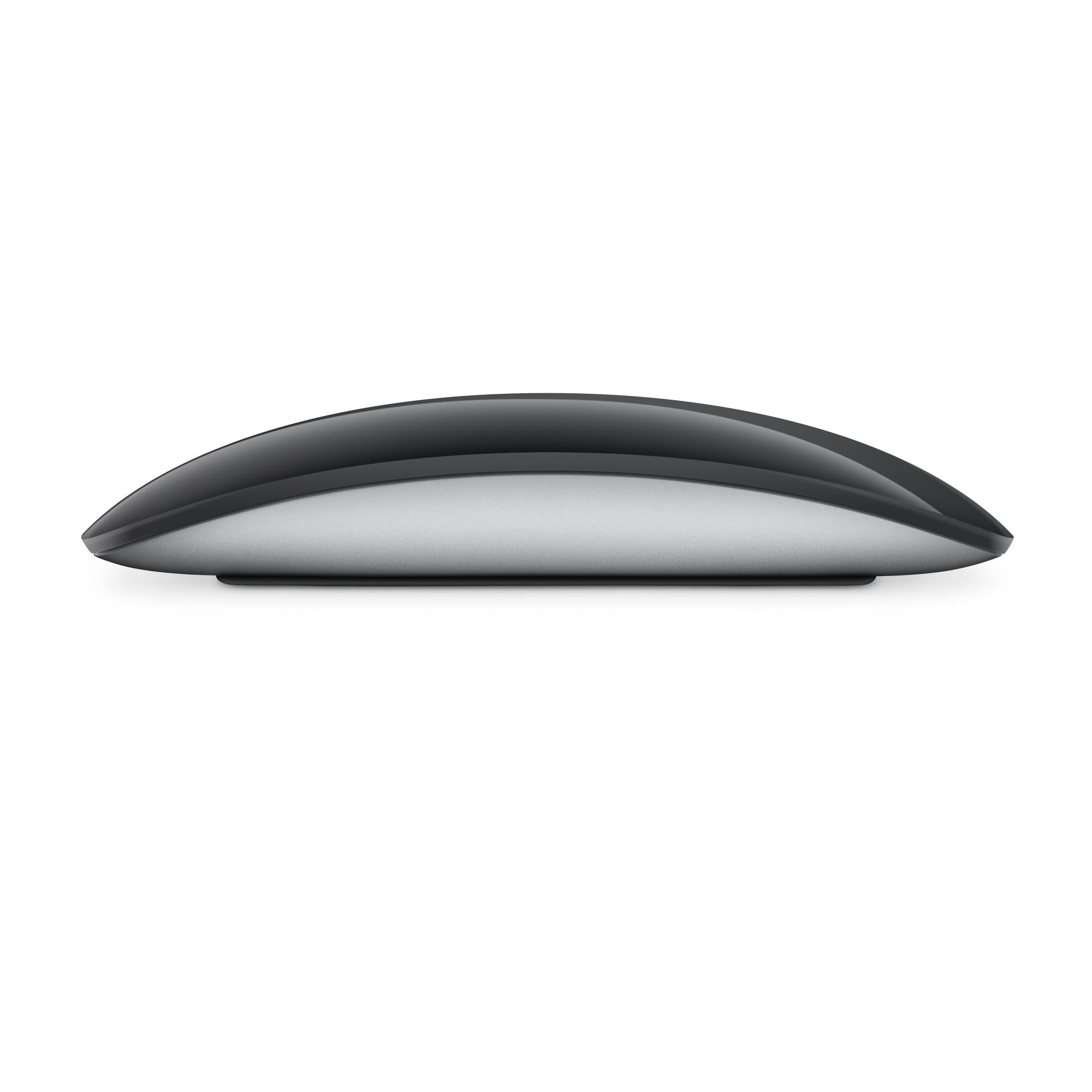 Mouse Apple Magic Mouse USB-C negro MXK63AM/A perfil lateral de la superficie Multi-Touch
