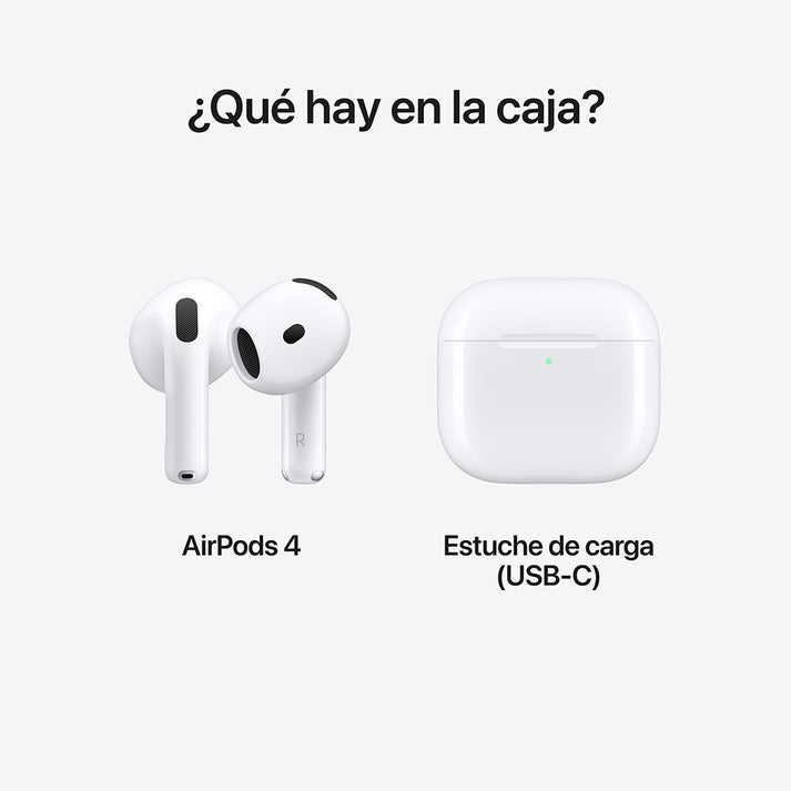 APPLE AURICULAR APPLE AIRPODS 4 TRUE WIRELESS AURICULAR ESTÉREO - SIRI - BINAURAL - INTRAUDITIVO - BLUETOOTH MXP93AM/A - SMART BUSINESS