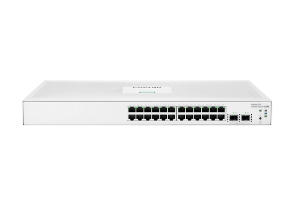Switch Aruba Gigabit Ethernet Instant On 1830, 24 Puertos 10/100/1000Mbps + 2 Puertos Sfp, 52 Gbit/S, 16000 Entradas - Administrable de Aruba | first_variant_option_1 — Envío inmediato