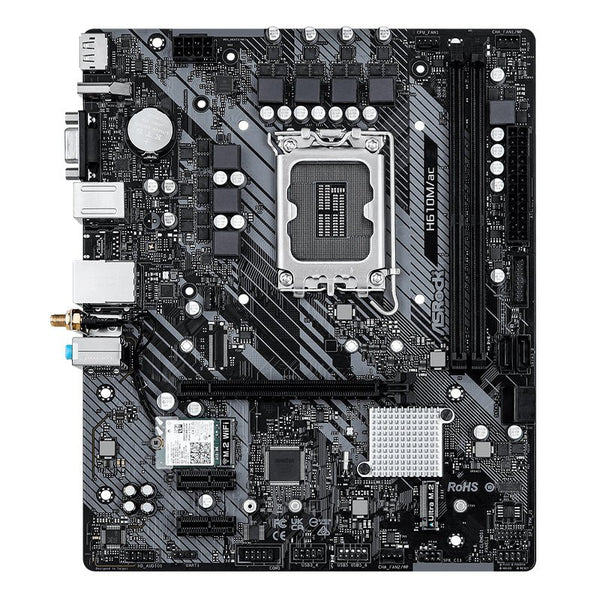 ASROCK H610M/AC – PLACA MADRE MATX INTEL H610 LGA1700 COMPATIBLE CON PROCESADORES INTEL 12ª Y 13ª GENERACIÓN CONECTIVIDAD WI - FI Y EXPANSIÓN VERSÁTIL H610M/AC - SMART BUSINESS