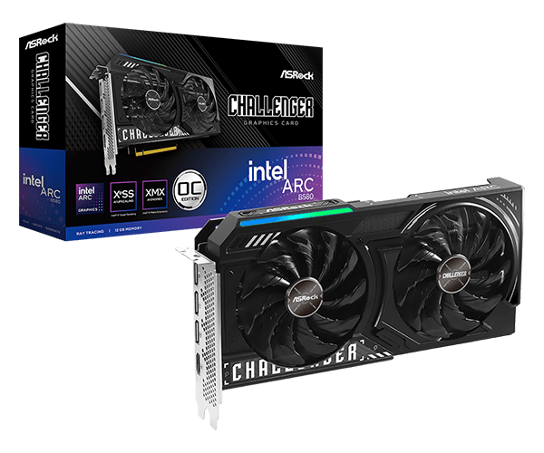 ASROCK INTEL ARC B580 CHALLENGER 12GB OC – TARJETA GRÁFICA GDDR6 CON DOBLE VENTILADOR Y SOPORTE PARA DIRECTX® 12 ULTIMATE B580 CL 12GO - SMART BUSINESS