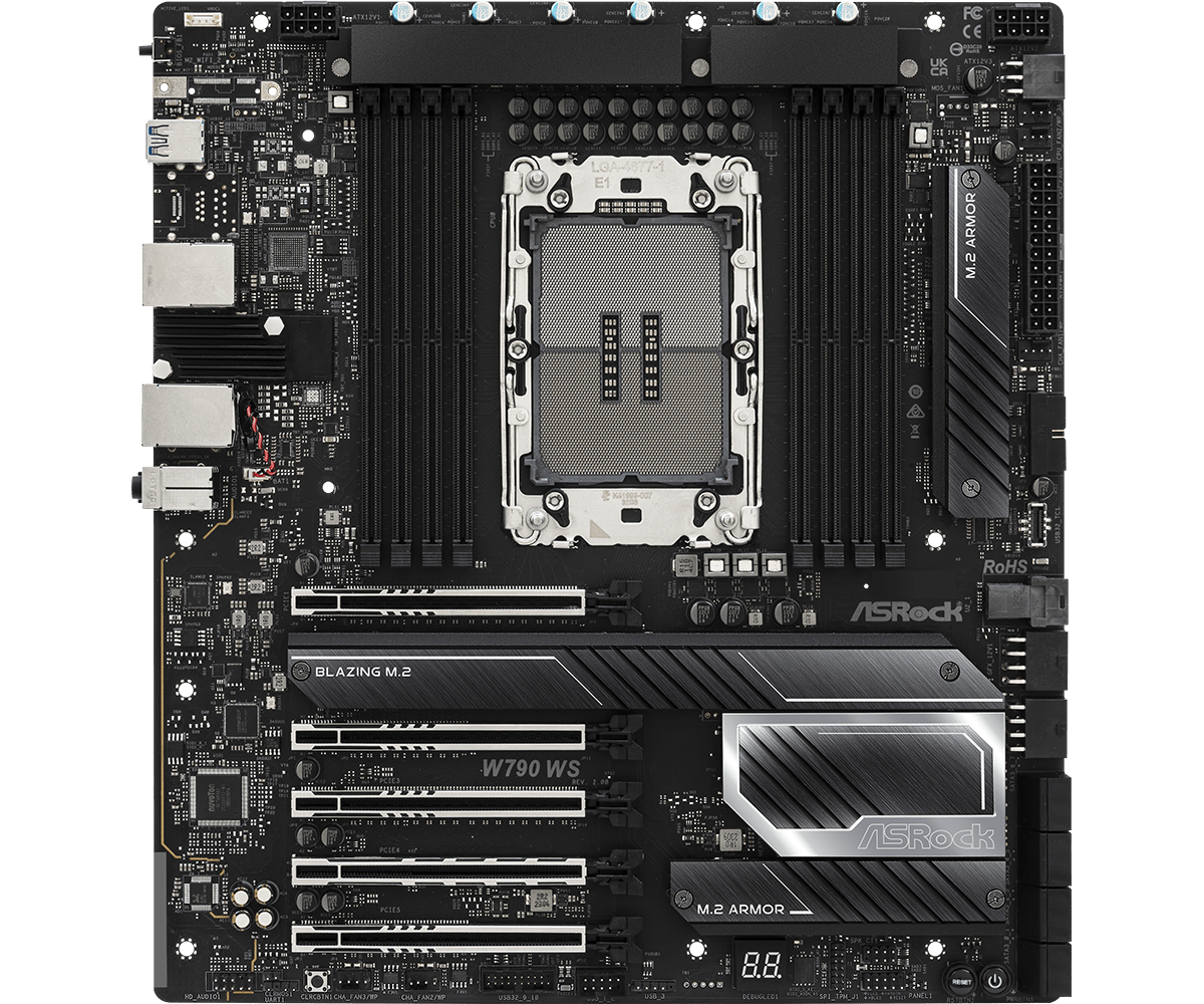Motherboard Asrock W790 Ws R2.0, Chipset Intel W790, Lga4677, E - Atx de Asrock | first_variant_option_1 — Envío inmediato