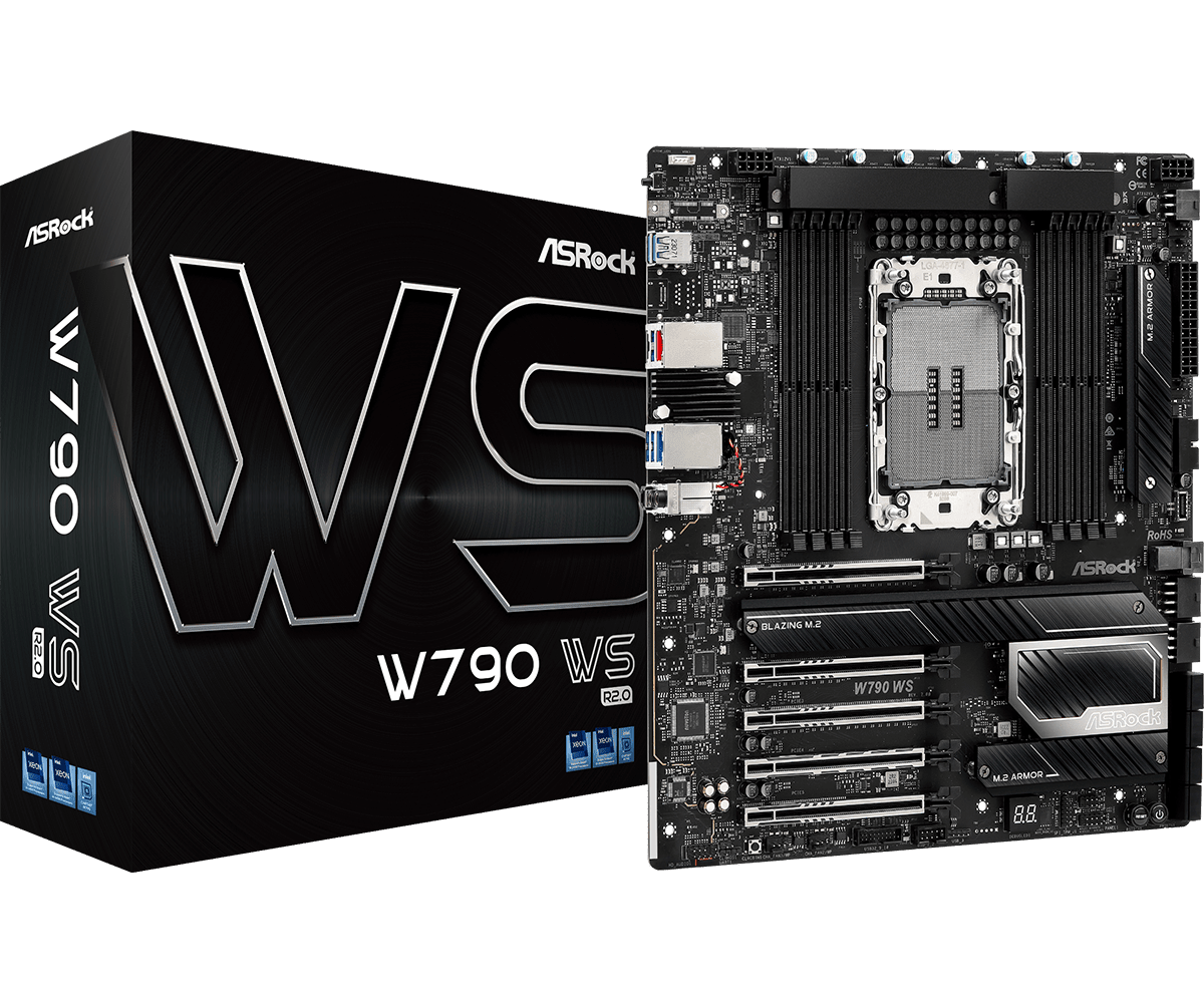 Motherboard Asrock W790 Ws R2.0, Chipset Intel W790, Lga4677, E - Atx de Asrock | first_variant_option_1 — Envío inmediato