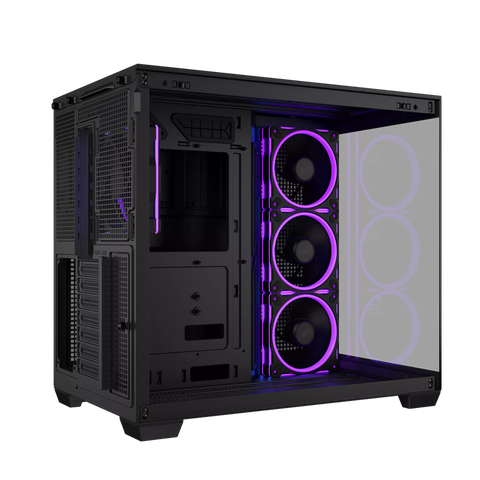 ASUS A32 Plus gabinete ATX negro A32_PLUS_BK_TG_ARGB vista frontal