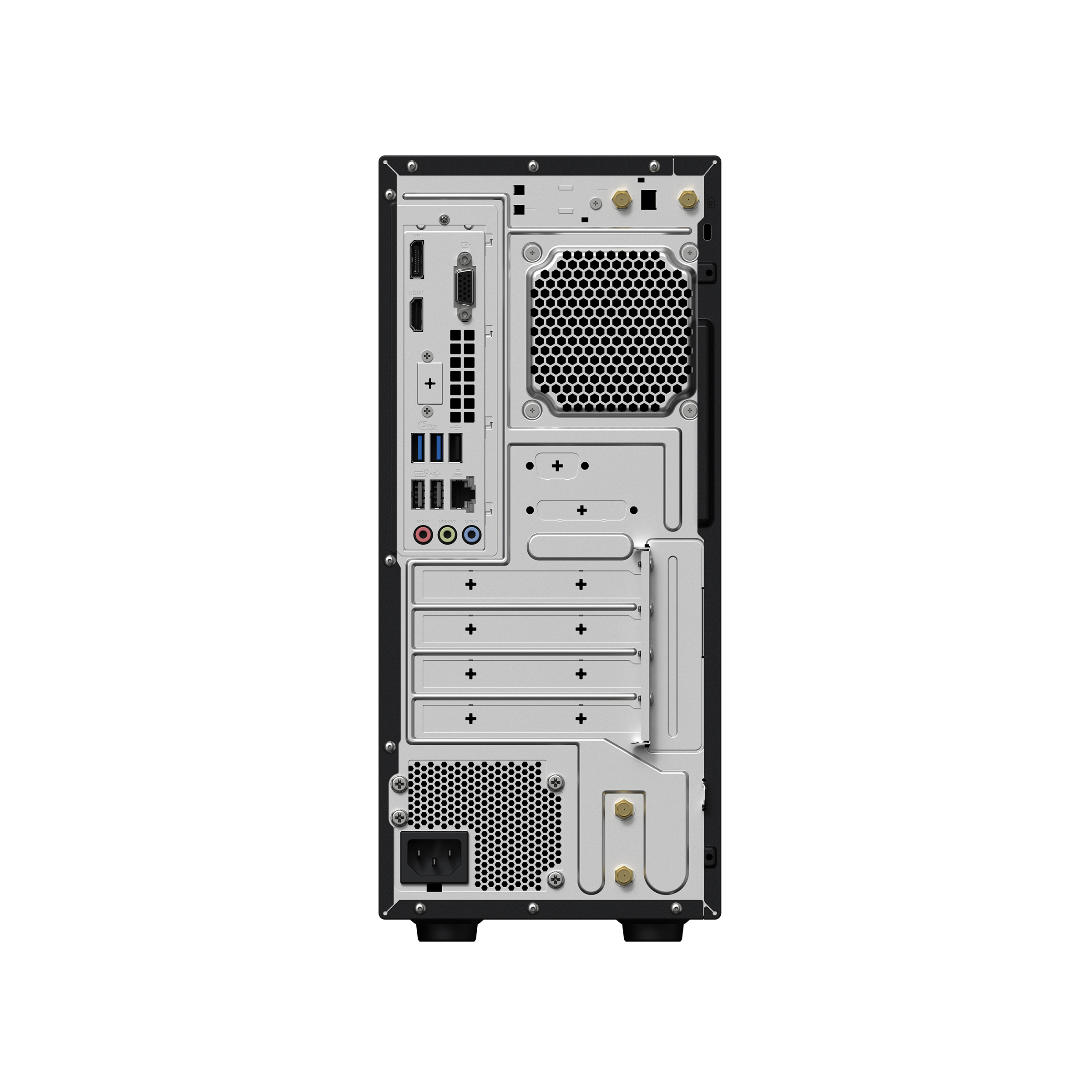 Desktop ASUS ExpertCenter D700MF 90PF05D1-M01A60 vista posterior