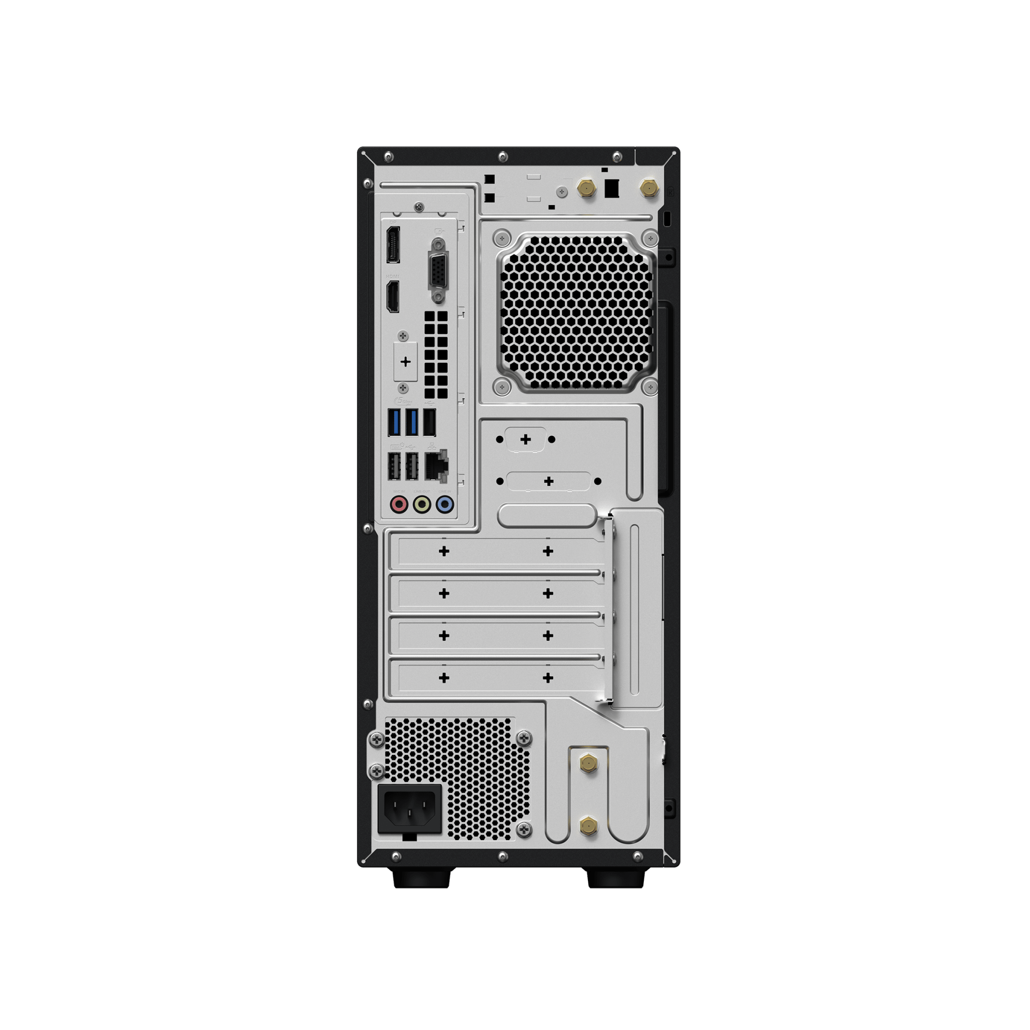 Desktop ASUS ExpertCenter D700MF 90PF05D1-M01A60 vista posterior