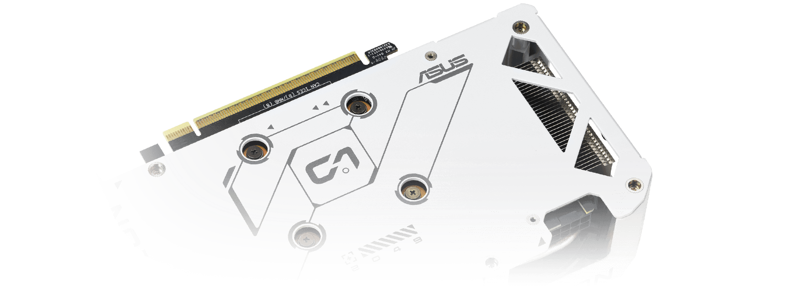ASUS Dual Radeon RX 9060 XT 16GB GDDR6 White Edition - placa posterior