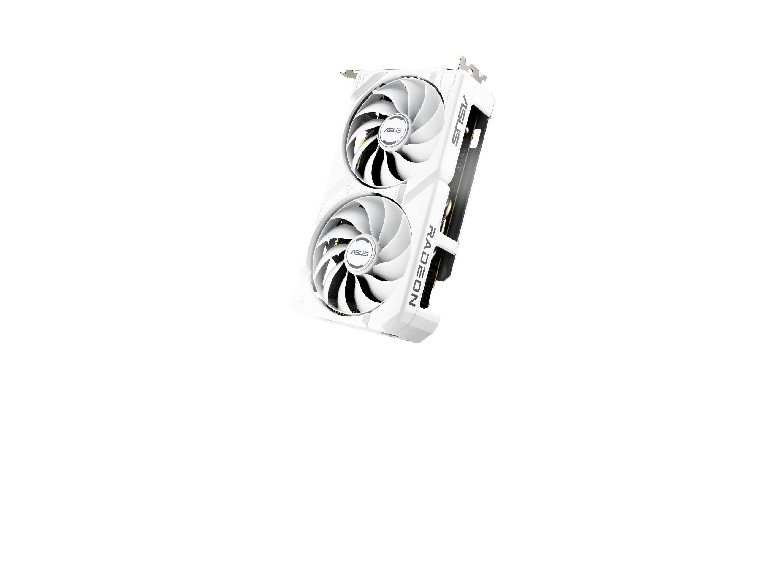 ASUS Dual Radeon RX 9060 XT 16GB GDDR6 White Edition - vista frontal