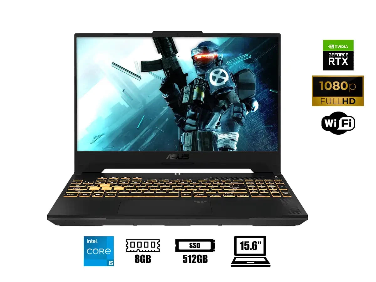 ASUS FX507ZC4-HN087 - INTEL CI5 12500H - RAM 16GB DDR4 - 512GB SSD - NVIDIA RTX 3050 4GB - FREEDOS - 15.6IN FHD - GRAY - GARANTIA 1YEAR CARRY IN - SMART BUSINESS