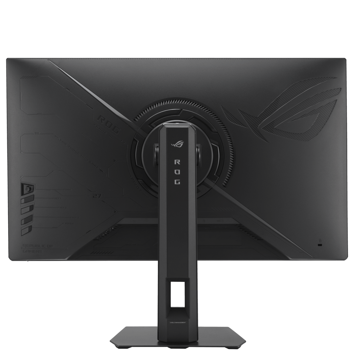 ASUS ROG Strix XG27UCSR monitor gaming 27 pulgadas vista posterior