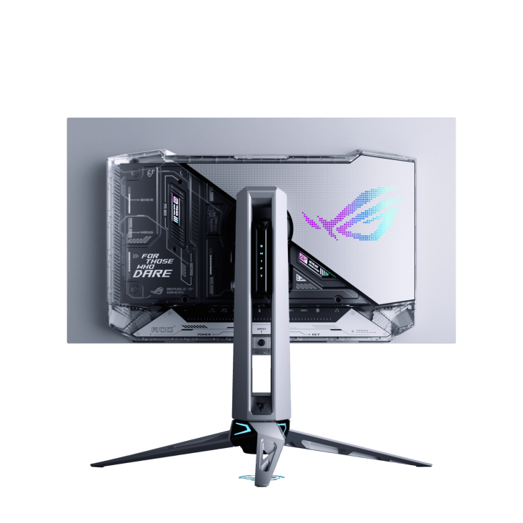 ASUS ROG Swift OLED PG27AQWP-W monitor gaming vista posterior oficial