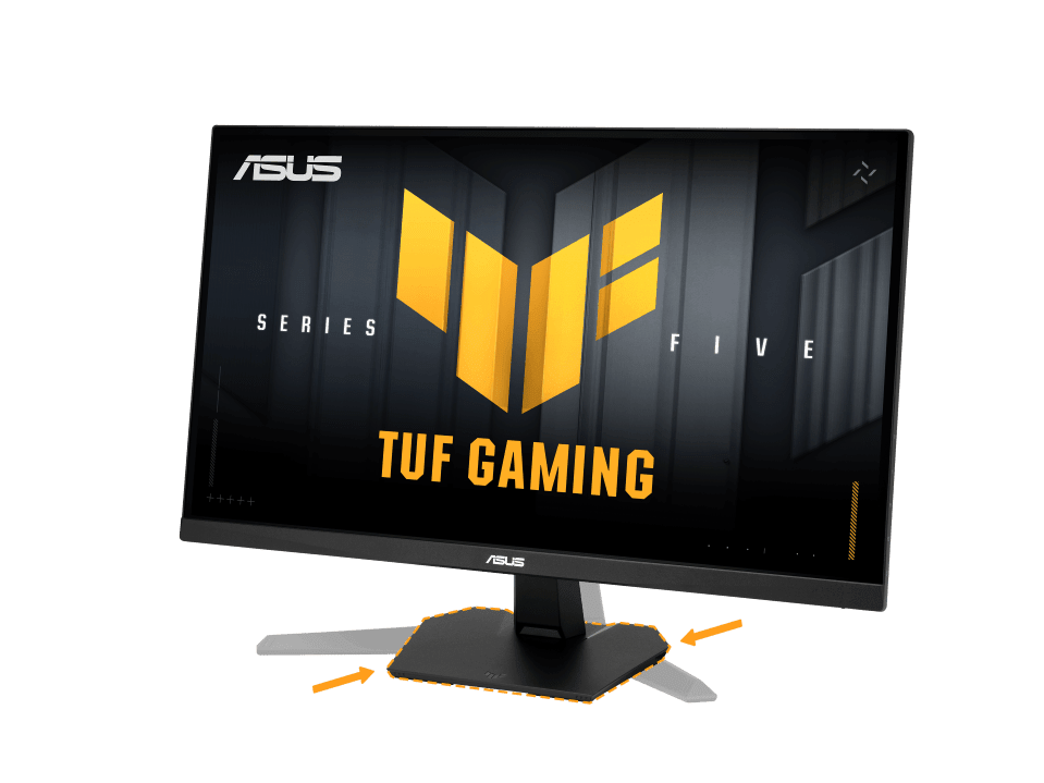 ASUS TUF Gaming VG27AQ5F monitor 27 pulgadas diseño de base