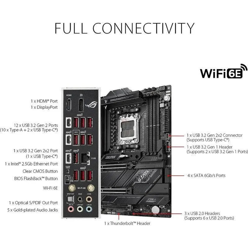 Motherboard Asus Rog Strix X670E-E Gaming Wifi, Chipset Amd X670, Socket Amd Am5, Atx - SMART BUSINESS