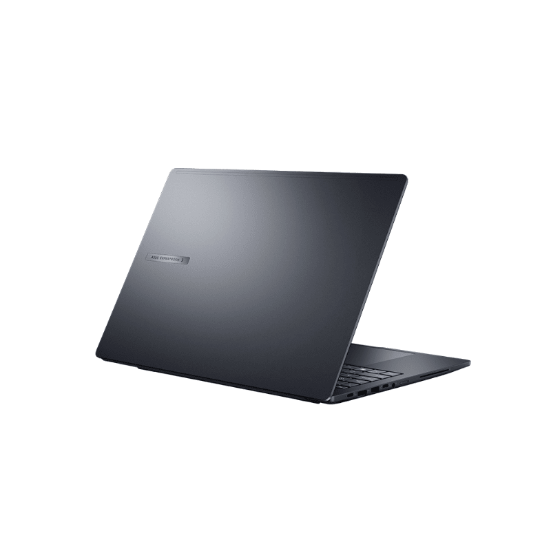 Notebook ASUS ExpertBook B3 G1 B3606CCA 90NX0AR2-M006H0 vista trasera en tres cuartos con puertos