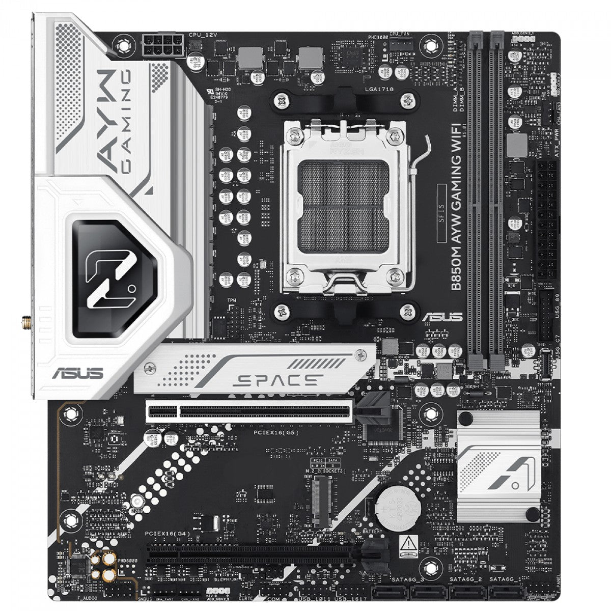 ASUS B850M AYW GAMING WIFI puertos y conectores