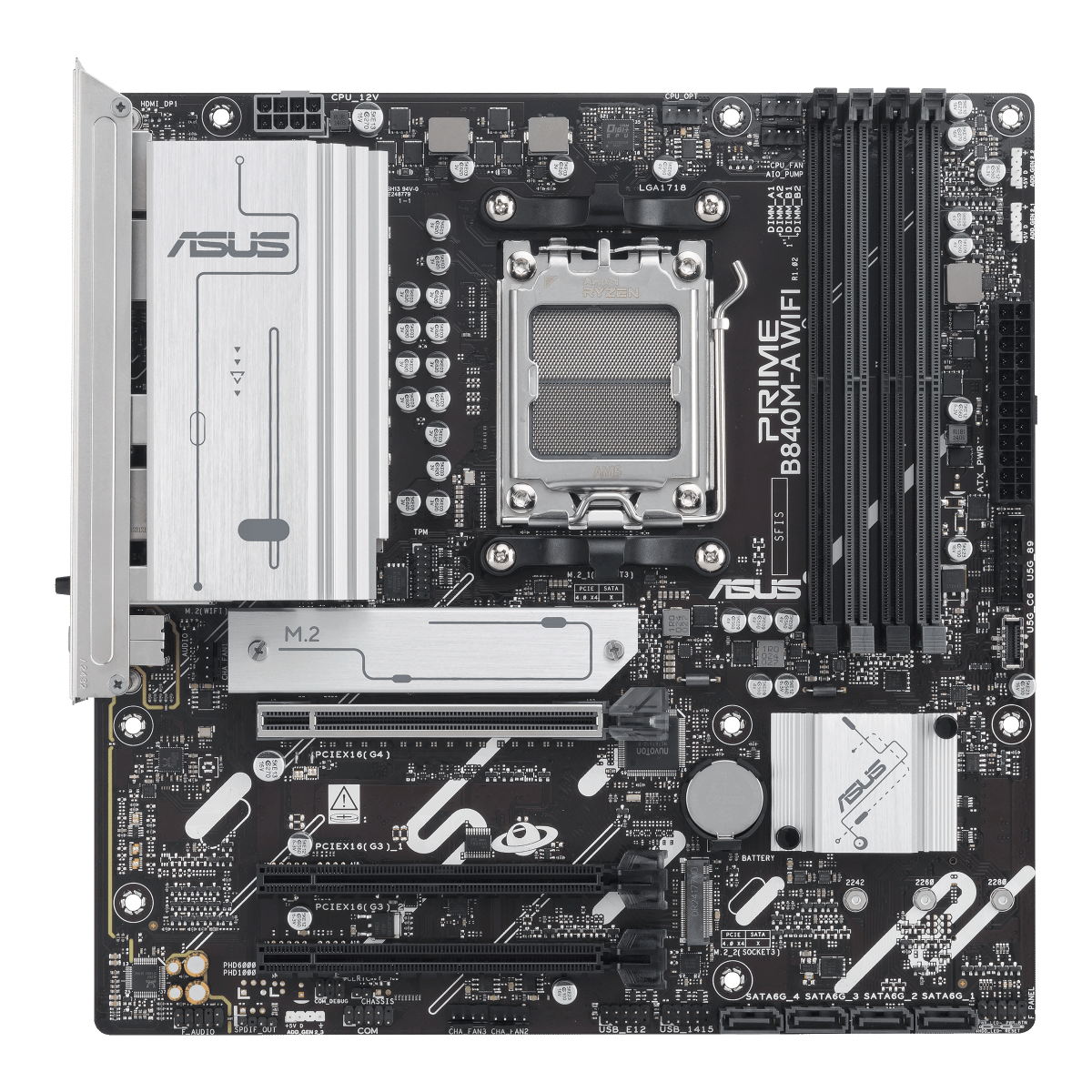 Placa Madre ASUS PRIME B840M-A WIFI vista frontal oficial