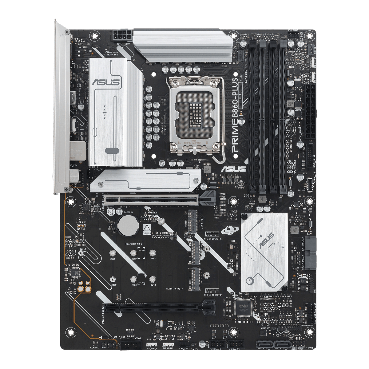 Placa Madre ASUS PRIME B860-PLUS vista frontal oficial