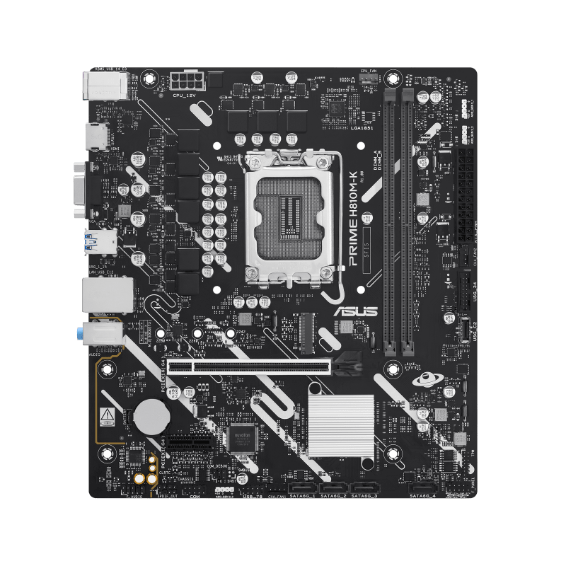 Placa madre ASUS PRIME H810M-K LGA1851 DDR5 vista frontal