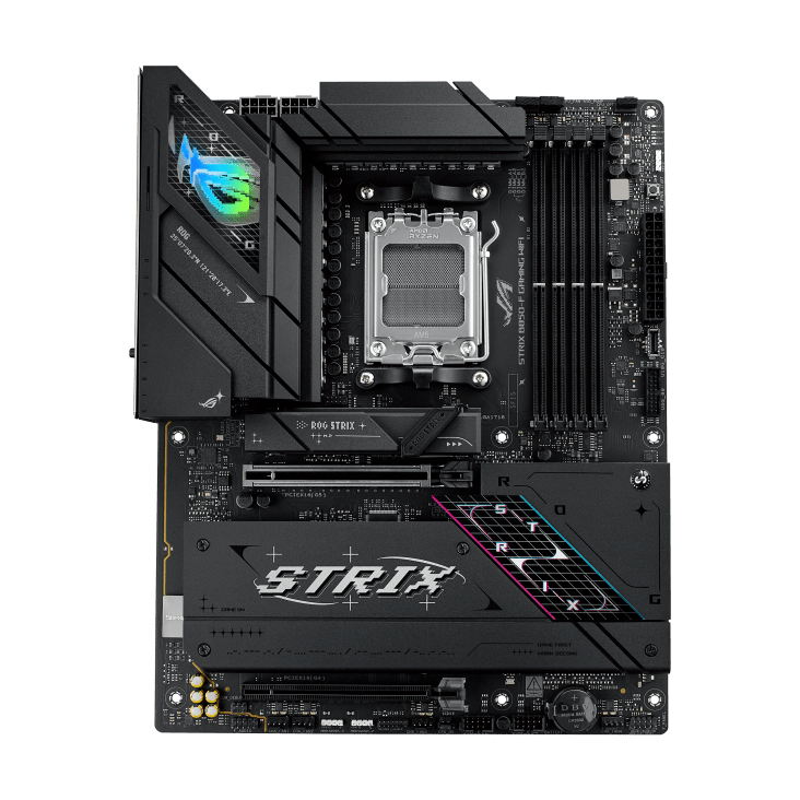 Placa Madre ASUS ROG Strix B850-F Gaming WiFi - AMD B850 - Socket AM5 - DDR5 - WiFi 7 - ATX vista frontal