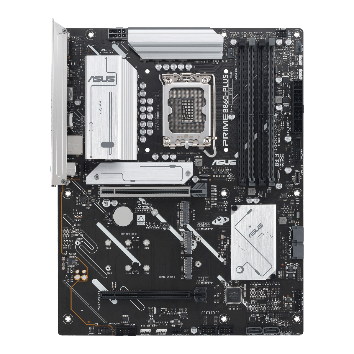 Placa Madre ASUS PRIME B860-PLUS vista frontal oficial