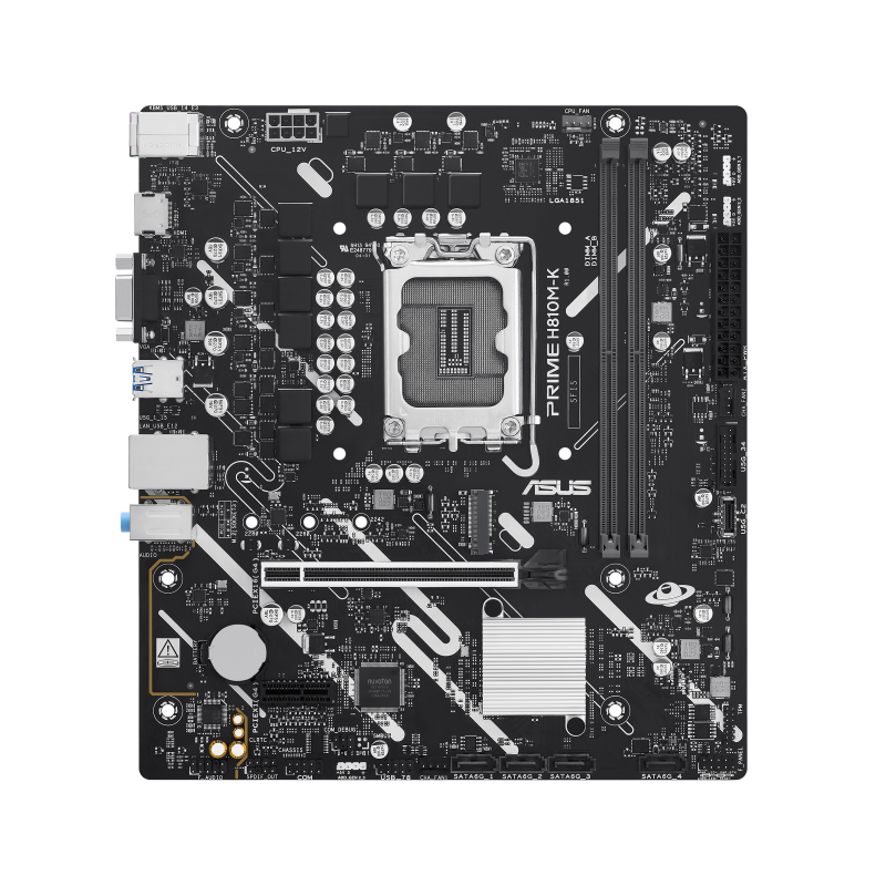 Placa madre ASUS PRIME H810M-K LGA1851 DDR5 vista frontal