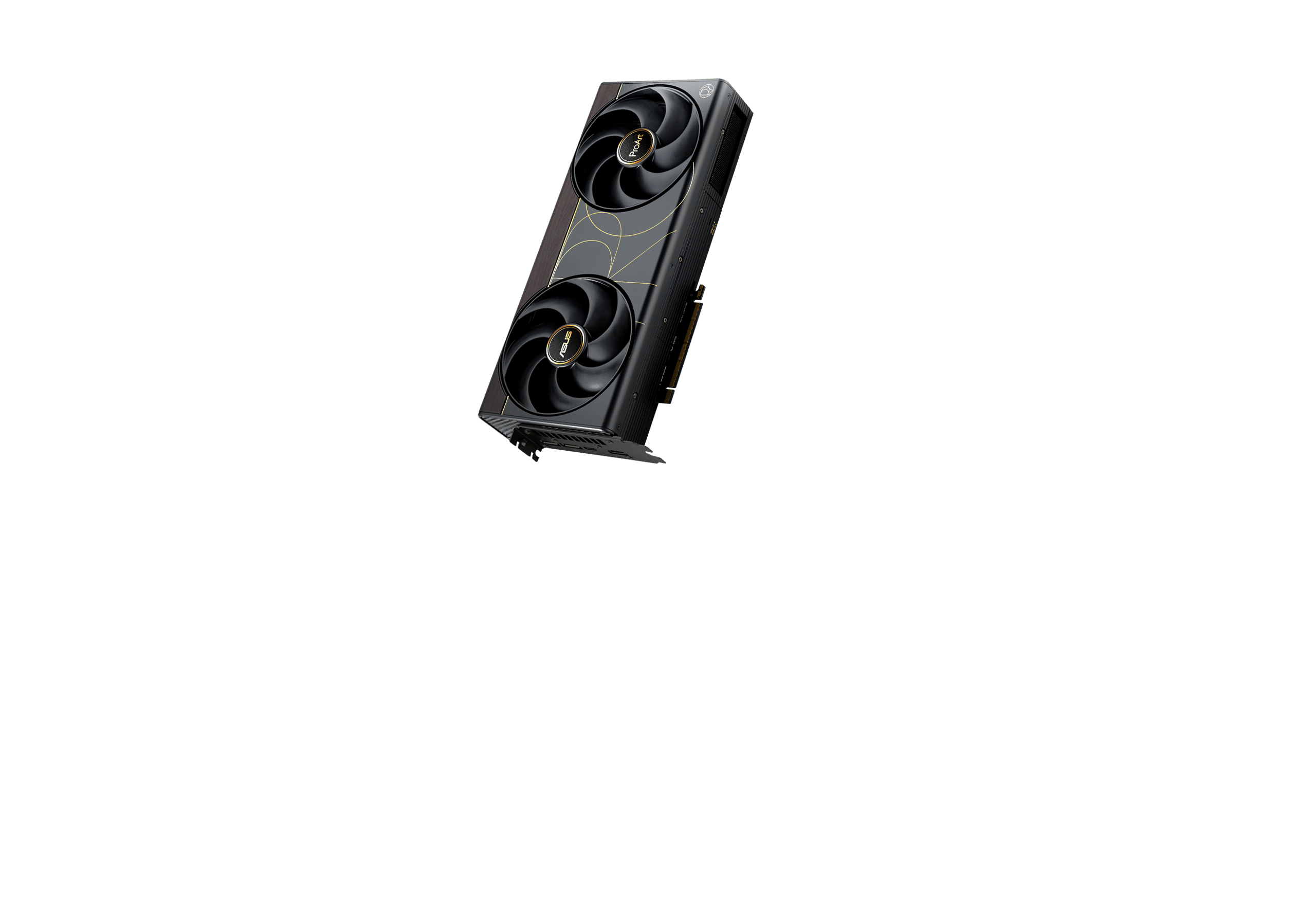 ASUS ProArt GeForce RTX 5090 OC PROART-RTX5090-O32G vista diagonal frontal