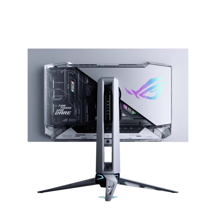 ASUS ROG Swift OLED PG27AQWP-W monitor gaming vista posterior oficial