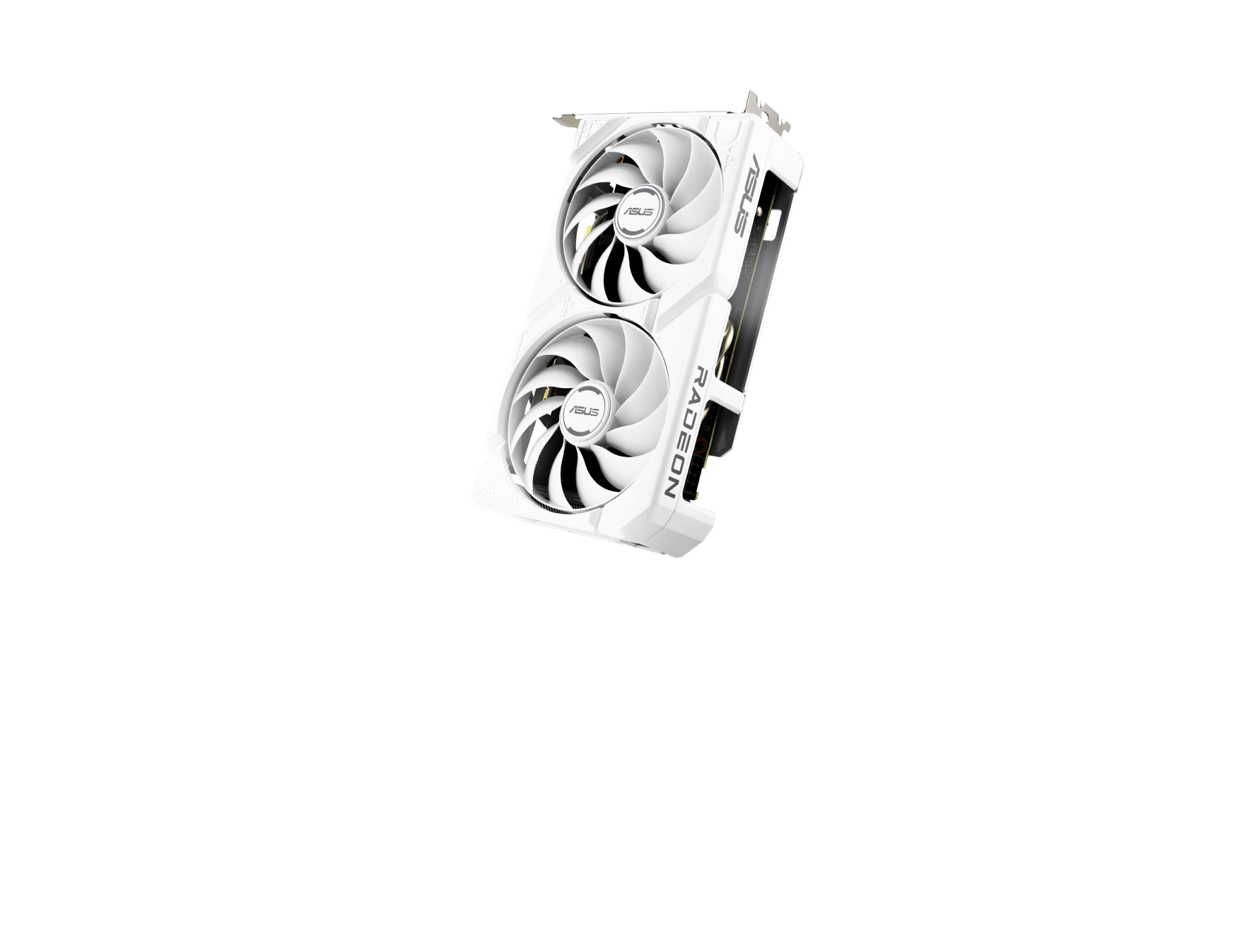 ASUS Dual Radeon RX 9060 XT 16GB GDDR6 White Edition - vista frontal