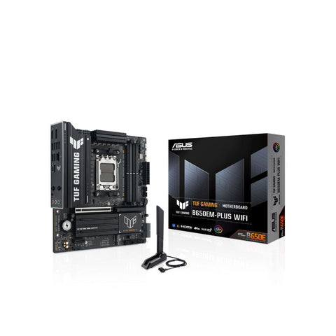 ASUS TUF Gaming B650EM-PLUS WIFI placa madre micro-ATX AM5, vista frontal