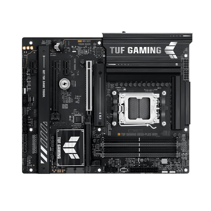 ASUS TUF Gaming B850‑PLUS WiFi – Placa base ATX AM5, DDR5 hasta 8000 MT/s OC, PCIe 5.0 x16, 3×M.2 (1×PCIe 5.0), USB‑C 20 Gbps, LAN 2.5 GbE, Wi‑Fi 7, BT 5.4, HDMI, audio 7.1 TUF GAMING B850-PLUS�WIFI - SMART BUSINESS