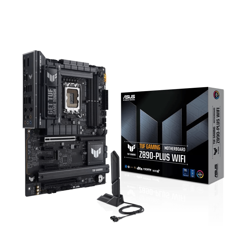 ASUS TUF GAMING Z890 - PLUS WIFI — PLACA MADRE ATX PARA INTEL CORE ULTRA, DDR5 HASTA 192 GB, PCIE 5.0, WIFI 7, LAN 2.5 GB, MÚLTIPLES RANURAS M.2, RGB AURA SYNC TUF-GAMING-Z890-PLUS-WIFI - SMART BUSINESS