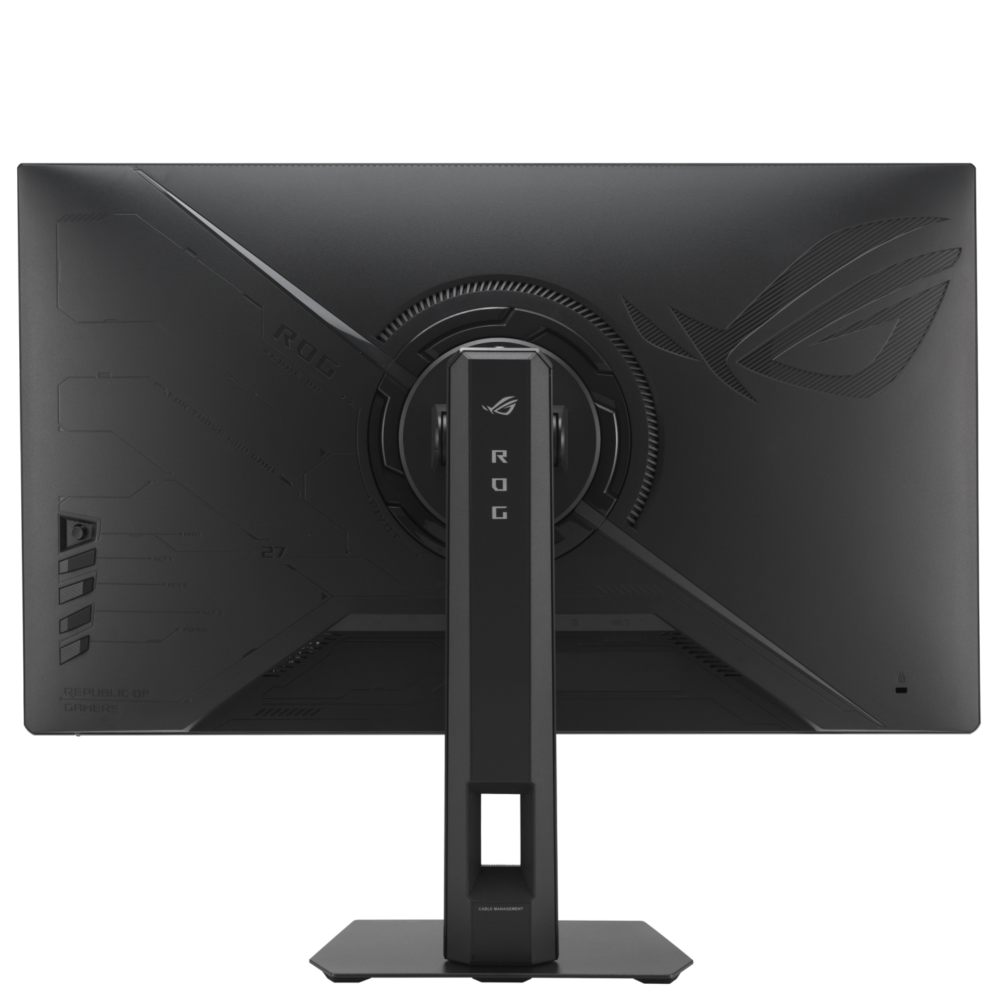 ASUS ROG Strix XG27UCSR monitor gaming 27 pulgadas vista posterior