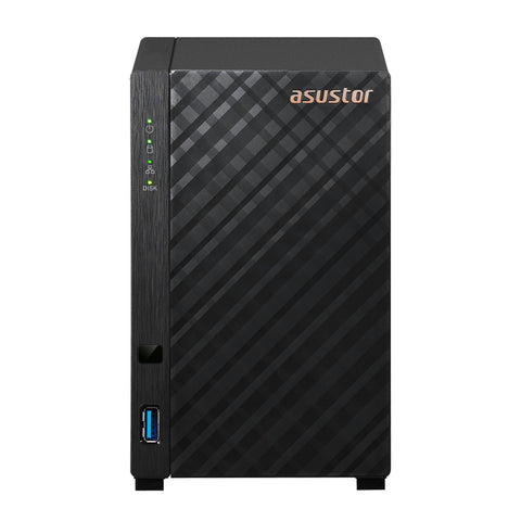 NAS ASUSTOR AS1202T — vista frontal — sin discos