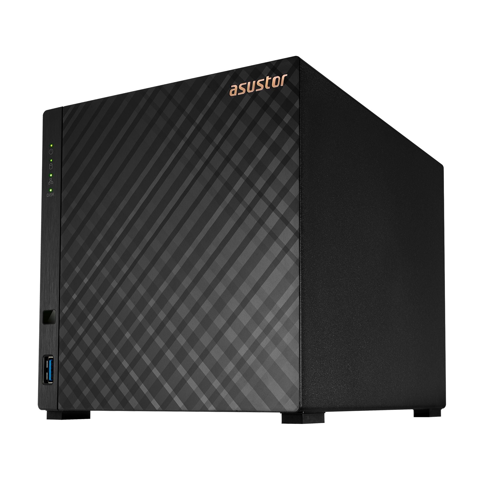 NAS ASUSTOR AS1204T — perspectiva superior derecha — sin discos