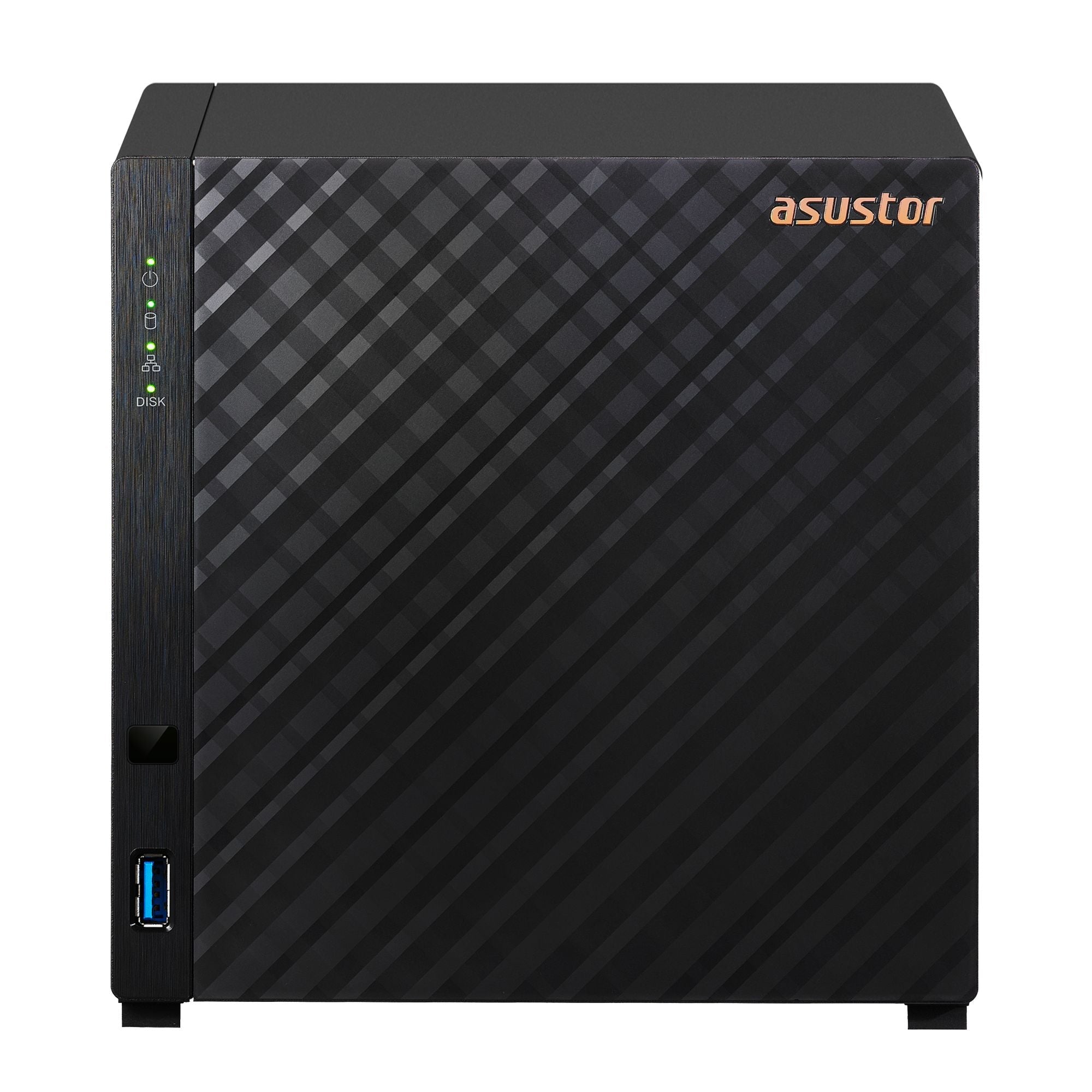 NAS ASUSTOR AS1204T — vista frontal — sin discos